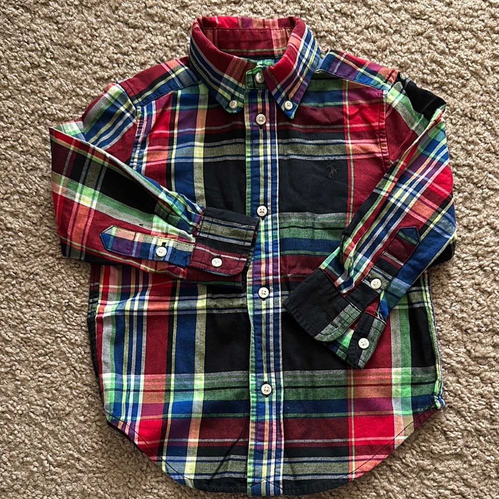 RL Plaid Cotton Poplin Shirt